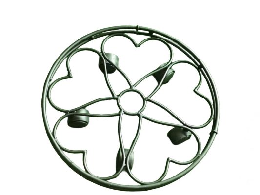 Metal flower pot caddies