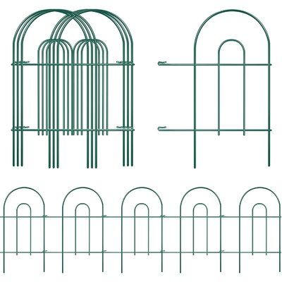Flourishing Floral Cascades with Iron Climbing Fences