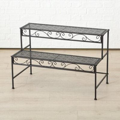 Youlite two-tier iron plant stand